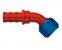 Aeroquip 45° Elbow SOCKETLESS™ Red/Blue Anodized Aluminum JIC/AN 37° Fittings