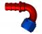 Aeroquip 120° Elbow SOCKETLESS™ Red/Blue Anodized Aluminum JIC/AN 37° Fittings