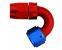 Aeroquip 150° Elbow Reusable Red/Blue Anodized Aluminum Swivel JIC/AN 37° Racing Fittings