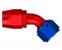 Aeroquip 45° Elbow Reusable Red/Blue Anodized Aluminum Non-Swivel JIC/AN 37° Racing Fittings