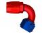 Aeroquip 120° Elbow Reusable Red/Blue Anodized Aluminum Non-Swivel JIC/AN 37° Racing Fittings