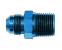 Aeroquip Straight Blue Anodized Aluminum Male AN to Pipe Adapters
