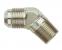 Aeroquip 45° Elbow Nickel-Plated Aluminum Male AN to Pipe Adapters