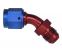 Aeroquip 45° Elbow Blue/Red Anodized Aluminum Male AN To Female Swivel Flare Adapters