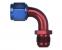 Aeroquip 90° Elbow Blue/Red Anodized Aluminum Male AN To Female Swivel Flare Adapters