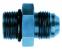 Aeroquip Blue Anodized Aluminum O-Ring Boss to Male 37° AN Adapters