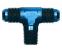 Aeroquip Blue Anodized Aluminum Male Branch Tee Adapters
