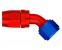 Aeroquip 45° Elbow Reusable Red/Blue Anodized Aluminum Swivel JIC/AN 37° Racing Fittings