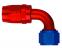 Aeroquip 90° Elbow Reusable Red/Blue Anodized Aluminum Swivel JIC/AN 37° Racing Fittings