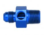 Aeroquip Blue Anodized Aluminum AN to Pipe Pressure Gauge Adapters