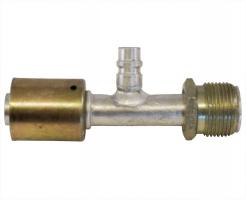 Gates 8ACA-8MIO134SP Aluminum Male Inverted O-Ring with R134a Service Port PolarSeal Fittings