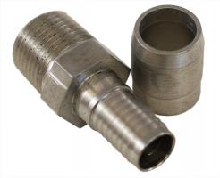 Gates 8C14-6MP-SS Stainless Steel Male Pipe (NPTF - 30° Cone Seat) Braided Fittings
