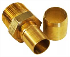 Gates 5C14-4MP-B Brass Male Pipe (NPTF - 30° Cone Seat) Braided Fittings