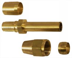 Gates 10C14-10STA-B Brass Straight Tube Assembly Braided Fittings
