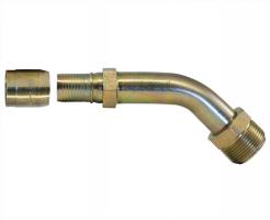 Gates 45° Elbow Steel SAE Male Inverted Swivel Braided Fittings