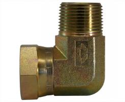 thumbnail image 2 of Hydraulic Hose Connector Cosmostar 3/8 NPTF X 3/8 NPSM 90° Swivel Elbow - Hydraulic Fitting Adapter Hydraulic Adapter 2 of 11