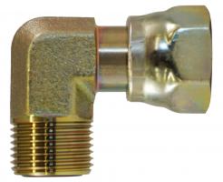 FS6500-24-24 90° Elbow Male Flat Face to Female Flat Face Swivel Nut Hydraulic Adapters