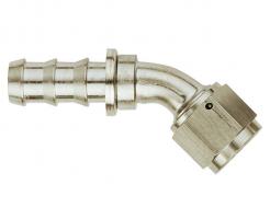 Aeroquip 45° Elbow SOCKETLESS™ Nickel-Plated Aluminum JIC/AN 37° Fittings