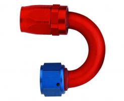 Aeroquip 180° Elbow Reusable Red/Blue Anodized Aluminum Swivel JIC/AN 37° Racing Fittings