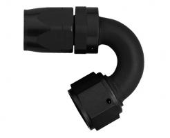 Aeroquip 150° Elbow Reusable Black Anodized Aluminum Swivel JIC/AN 37° Racing Fittings