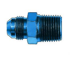 Aeroquip Straight Blue Anodized Aluminum Male AN to Pipe Adapters