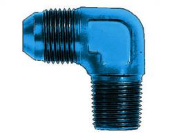 Aeroquip 90° Elbow Blue Anodized Aluminum Male AN to Pipe Adapters