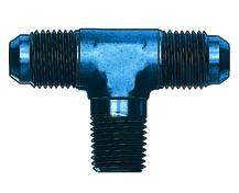 Aeroquip Blue Anodized Aluminum Male Branch Tee Adapters