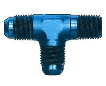 Aeroquip Blue Anodized Aluminum Male Run Tee Adapters