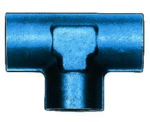 Aeroquip Blue Anodized Aluminum Female Pipe Tee Adapters