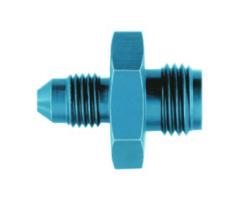 Aeroquip Blue Anodized Aluminum S.A.E. 37° Male Flare To 42° Inverted Flare Fuel Pump Adapters