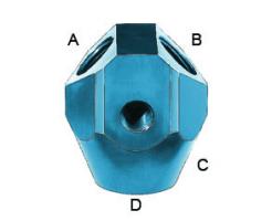 Aeroquip Blue Anodized Aluminum Fuel Blocks