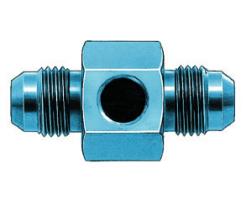 Aeroquip Blue Anodized Aluminum In-Line Fuel Pressure Adapters