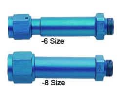 Aeroquip Blue Anodized Aluminum "Demon carburetors or applications" female swivel Carburetor Adapters