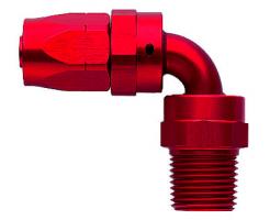 Aeroquip 90° Male Pipe Red Anodized Aluminum Reusable Direct Port Racing Fittings