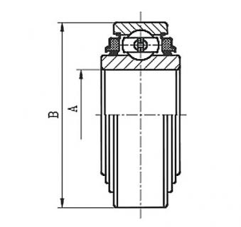 Tri-Ply Seal Series Non-relubricatable Type Square Bore Type 4 Farm Implement Ball Bearings