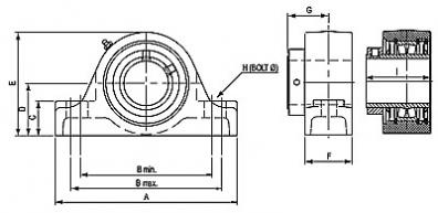Mounted Spherical Non-Expansion CA-2000 Two Bolt Pillow Block Units